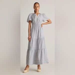 Quince Linen Tiered Maxi Dress